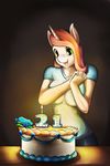  2017 anthro birthday birthday_cake cake d-lowell equine fan_character female food horn lilly_(oc) mammal my_little_pony solo unicorn 