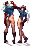  2girls ass cammy_white_(cosplay) chun-li cosplay kasugano_sakura multiple_girls street_fighter street_fighter_v tagme 