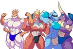  anthro anthrofied arthropod barbaracle biceps bulge clawitzer clothing crab crabrawler crawdaunt crustacean flexing kingler kissing male male/male marine muscular muscular_male nintendo pok&eacute;mon speedo swimsuit the_purple_wolf_guy video_games 