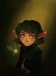  blue_eyes breasts fairy green_hair green_shirt looking_at_viewer luisa_rafidi medium_breasts pants parted_lips patreon_username pink_pants pointy_ears saria shirt short_hair shorts smile the_legend_of_zelda the_legend_of_zelda:_ocarina_of_time twitter_username upper_body watermark web_address 