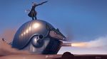  2017 anthro armadillo desert dragon duo eastern_dragon gun hair horn hybrid itswolven male mammal ranged_weapon red_skin shooting shotgun styx_y._renegade tank tarkus_(elp) vehicle weapon 