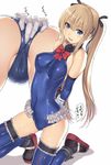  ass ass_grab breasts dead_or_alive_5 hakaba leotard marie_rose thighhighs 