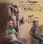  anthro clothing father father_and_son hyena male mammal nude parent penis pickles-hyena son undressing 