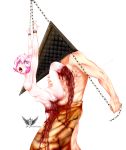  ahegao blood chained dismemberment female gore guro-chan hair humanoid konami looking_pleasured male not_furry penis pink_hair pinkparasite pussy pyramid_head sex silent_hill video_games 