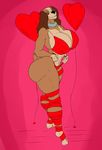  angrypotato96 anthro big_breasts bra breasts canine clothed clothing collar female g-string huge_breasts mammal nipple_bulge skimpy smile solo standing thick_thighs underwear voluptuous wide_hips 