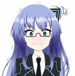  blue_hair glasses kiseijou_rei neptunia sad 