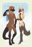  animal_genitalia balls claws diesel_wiesel duo girly gloves_(marking) hair hindpaw long_hair male mammal markings mustelid muzzle_(marking) navel navel_piercing neck_tuft nude otter paws piercing pubes sheath socks_(marking) towel tuft weasel 