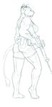  4chan athletic battle_rifle biceps breasts cat clothed clothing feline female fn_fal full_body fur gun invalid_tag mammal mature_female military muscular muscular_female ranged_weapon redout revision rifle shorts simple_background standing tall weapon 