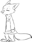  anthro canine charlie_(weaver) clothed clothing digital_media_(artwork) fan_character female fox fur holding_object knife madotsuki mammal monochrome pack_street simple_background skirt solo squint standing toes turtleneck unknown_artist white_background yume_nikki 