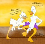  anthro avian balls bird duck duo fenton_crackshell humanoid_penis male male/male penis sauna scrooge_mcduck snowmutt uncut 
