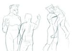  4chan anthro big_breasts breasts clothed clothing digital_media_(artwork) feline female hug human larger_female lion male mammal muscular muscular_female redout size_difference sketch unknown_artist unnamed_artist_of_4chan_/k/_furry_thread 