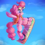  2017 back_to_the_future cutie_mark earth_pony equine female feral friendship_is_magic hair horse mammal my_little_pony open_mouth outside pink_hair pinkie_pie_(mlp) pony skateboard sky solo thediscorded 