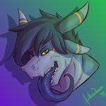  agito-savra agito_savra_(character) colored_sclera dragon edit green_eyes long_tongue simple_background smile teeth tongue 