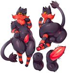  2016 3_toes 4_fingers 6_nipples :3 anatomically_correct anatomically_correct_penis animal_genitalia animal_penis anthro anthrofied anus arm_tuft backsack ball_tuft balls barbed_penis bedroom_eyes begging begging_pose belly big_belly big_butt big_thighs biped black_balls black_belly black_eyes black_fur black_nose butt cheek_tuft chest_tuft claws close-up crotch_shot cute_fangs deep_navel digital_drawing_(artwork) digital_media_(artwork) disembodied_penis erection feline feline_penis front_view full-length_portrait fully_sheathed fur half-closed_eyes head_tuft hindpaw inner_ear_fluff leg_tuft litten lizardbat_(artist) long_tail looking_at_butt looking_at_self looking_at_viewer looking_down lying male mammal multi_nipple multicolored_fur multiple_poses navel nintendo nipples on_front on_one_leg open_mouth open_smile overweight overweight_male pawpads paws penis perineum pok&eacute;mon pok&eacute;morph portrait pose precum presenting presenting_anus presenting_hindquarters presenting_penis raised_arm raised_eyebrows raised_tail rear_view red_anus red_fur red_nipples red_pawpads red_penis red_stripes seductive shaking sheath shivering signature simple_background slit_pupils smile soft_focus solo standing striped_fur stripes tail_tuft tapering_penis toe_claws toes tuft two_tone_fur video_games white_background yellow_sclera 