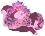  anthro blush breasts feline female fur hair jush looking_at_viewer mammal nipples nude slightly_chubby smile solo 
