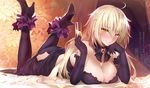  cleavage dress fate/grand_order heels jeanne_alter yaman 