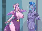  areola big_breasts blush breasts clothing dress earth_pony equine ethanqix exhibitionism female friendship_is_magic horn horse male mammal my_little_pony nipples piercing pony princess_cadance_(mlp) royal_guard_(mlp) tongue tongue_out winged_unicorn wings 