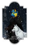  2017 anthro armor badge bluwolfie42 canine clothed clothing collar dark detailed_background digital_drawing_(artwork) digital_media_(artwork) english_text feral forest fur game_of_thrones ghost hair holding_object holding_weapon jon_snow knight male mammal melee_weapon outside snow spirit standing sword text tree weapon white_fur winter wolf 