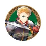  blonde_hair copyright_name delmud_(fire_emblem) fire_emblem fire_emblem:_seisen_no_keifu fire_emblem:_thracia_776 gloves green_eyes male_focus simple_background solo sword upper_body weapon white_background yukimiyuki 