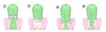  1girl alternate_hairstyle bow braid c.c. code_geass commentary_request creayus dress facing_away green_hair hair_bow highres long_hair multiple_views numbered pink_bow pink_dress simple_background white_background 