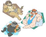  ahab amputee anthro arslan body_hair bovine caffeinecanine chernobog eyewear facial_hair feline lion male mammal muscular muscular_male old slightly_chubby sunglasses tanning_lotion tokyo_afterschool_summoners 