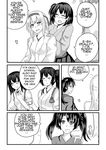  :d ^_^ akagi_(kantai_collection) closed_eyes comic cup drie drinking_glass eating english flying_sweatdrops greyscale hair_ribbon hiryuu_(kantai_collection) japanese_clothes kaga_(kantai_collection) kantai_collection left-to-right_manga long_hair monochrome multiple_girls open_mouth remodel_(kantai_collection) ribbon short_hair short_sidetail shoukaku_(kantai_collection) smile sweatdrop tasuki twintails zuikaku_(kantai_collection) 