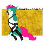  bdsm blush bound brokenvocaloid canine ears_back hair lobezhowl mammal pink_hair rope simple_background wolf yellow_eyes 