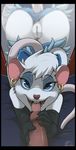  2017 anthro armwear blue_eyes clothing dark_nek0gami disney ear_piercing elbow_gloves female first_person_view fur gloves licking looking_at_viewer male male_pov mammal mirror miss_kitty_mouse mouse oral penis piercing pussy rodent the_great_mouse_detective tongue tongue_out white_fur 