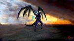  2017 absurd_res anthro claws clothing digital_media_(artwork) dragon hi_res jet_pack lem_(latiodile) male scalie solo wings zealot 