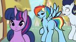  2017 butt earth_pony elzzombie equine feral friendship_is_magic group hair hi_res horn horse mammal multicolored_hair my_little_pony open_mouth outside pegasus pony rainbow_hair smile soarin_(mlp) solo twilight_sparkle_(mlp) unicorn wings wonderbolts_(mlp) 