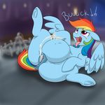  2017 anus belly dudey64 equine female friendship_is_magic hair horse mammal multicolored_hair my_little_pony navel pegasus pony rainbow_dash_(mlp) rainbow_hair tongue tongue_out unbirthing vore wings 