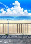  blue_sky boat cloud cloudy_sky commentary day highres hirota_(masasiv3) horizon no_humans ocean outdoors sailboat scenery shore sky summer watercraft 