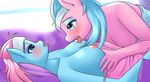  2017 aloe_(mlp) anthro anthrofied areola blush breasts duo earth_pony equine female female/female friendship_is_magic hair horse incest lotus_(mlp) lying mammal my_little_pony nipples on_back open_mouth pony sibling sisters tongue tongue_out twistedscarlett60 