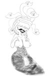  artist_request blush breasts lips miitopia monochrome monster_girl naga penis snake snake_hair vaginal wide_hips 