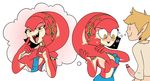  bad_censorship blush breasts breath_of_the_wild erection female humanoid hylian jewelry link male mipha miscon nintendo nipples open_mouth penis pointy_ears simple_background smile teeth the_legend_of_zelda thought_bubble video_games white_background zora 
