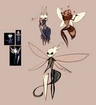  &lt;3 4_eyes ambiguous_gender arthropod blush empty_eyes female hollow_knight insect insect_wings mask multi_eye neck_tuft ossiavega perpetos_noo pink_background queen_vespa revek simple_background torn_wings tuft wasp wings 
