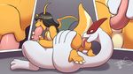  2017 69_position anal anthro anus black_hair blue_eyes butt claws close-up dragonite duo fellatio freckles_(artist) hair horn legendary_pok&eacute;mon long_hair lugia male male/male nintendo oral penis pok&eacute;mon red_eyes rimming sex tongue tongue_out video_games wings 