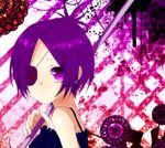  bad_id bad_pixiv_id chrome_dokuro dress eyepatch katekyo_hitman_reborn! purple_eyes purple_hair riko_(maki-y318) short_hair solo 