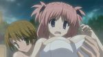  00s 2girls animated animated_gif ayakawa_hinako breast_grab breasts cleavage goshuushou-sama_ninomiya-kun grabbing large_breasts multiple_girls onsen pink_hair towel tsukimura_mayu 