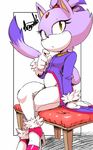  2017 anthro argento blaze_the_cat cat clothed clothing crossed_legs eyelashes feline female footwear gloves hair hi_res high_heels mammal purple_hair shoes sitting solo sonic_(series) yellow_eyes 