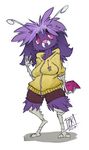  2017 anthro clothed clothing female looking_at_viewer nintendo pok&eacute;mon solo venonat video_games zwitterkitsune 