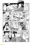  akatsuki_(kantai_collection) alternate_costume anchor_symbol bare_shoulders black_legwear breasts cleavage comic commentary crown flat_cap fubuki_(kantai_collection) fusou_(kantai_collection) greyscale hachimaki hand_on_own_cheek happi hat headband hibiki_(kantai_collection) ichininmae_no_lady ikazuchi_(kantai_collection) inazuma_(kantai_collection) japanese_clothes kantai_collection mini_crown mizumoto_tadashi monochrome multiple_girls non-human_admiral_(kantai_collection) pantyhose remodel_(kantai_collection) sarashi school_uniform serafuku translation_request verniy_(kantai_collection) warspite_(kantai_collection) 