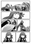  asaya_minoru claws comic crushing fate/grand_order fate_(series) greyscale hair_ribbon monochrome passion_lip ribbon tearing_up twitter_username 