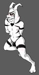  2017 anthro asriel_dreemurr blush boss_monster bulge caprine clothed clothing floppy_ears fur girly goat god_of_hyperdeath hands_behind_back hi_res horn looking_at_viewer male mammal nipples open_mouth skimpy smile solo topless undertale underwear video_games white_fur whitey_(artist) 