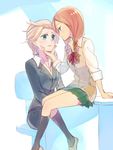  2girls anna_(frozen) disney elsa_(frozen) frozen_(disney) incest multiple_girls school_uniform sisters sou_(tuhut) tuhut yuri 