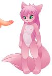 anthro areola b-ern breasts cat cub cum cum_on_face feline female flat_chested fur hair human male mammal nipples open_mouth paws penis pink_fur pink_hair pussy standing tongue young 