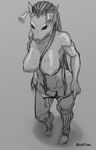  anthro arthropod breasts female greyscale hair hi_res insect long_hair monochrome nipples no_pupils pussy shintori sketch solo standing 