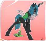  2017 absurd_res changeling egg eyes_closed female feral friendship_is_magic hair hi_res hole_(anatomy) horn insect_wings long_hair my_little_pony neko-me oviposition patreon queen_chrysalis_(mlp) solo tongue tongue_out wings 