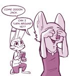  anthro arctic_fox canine clothed clothing cute disney duo female fox fuel_(artist) jack_savage lagomorph male mammal nervous rabbit ring skye_(zootopia) smile zootopia 