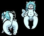  canine funkbang fur hair mammal presenting tailwag thick_thighs timbywuff white_fur wide_hips wolf young 